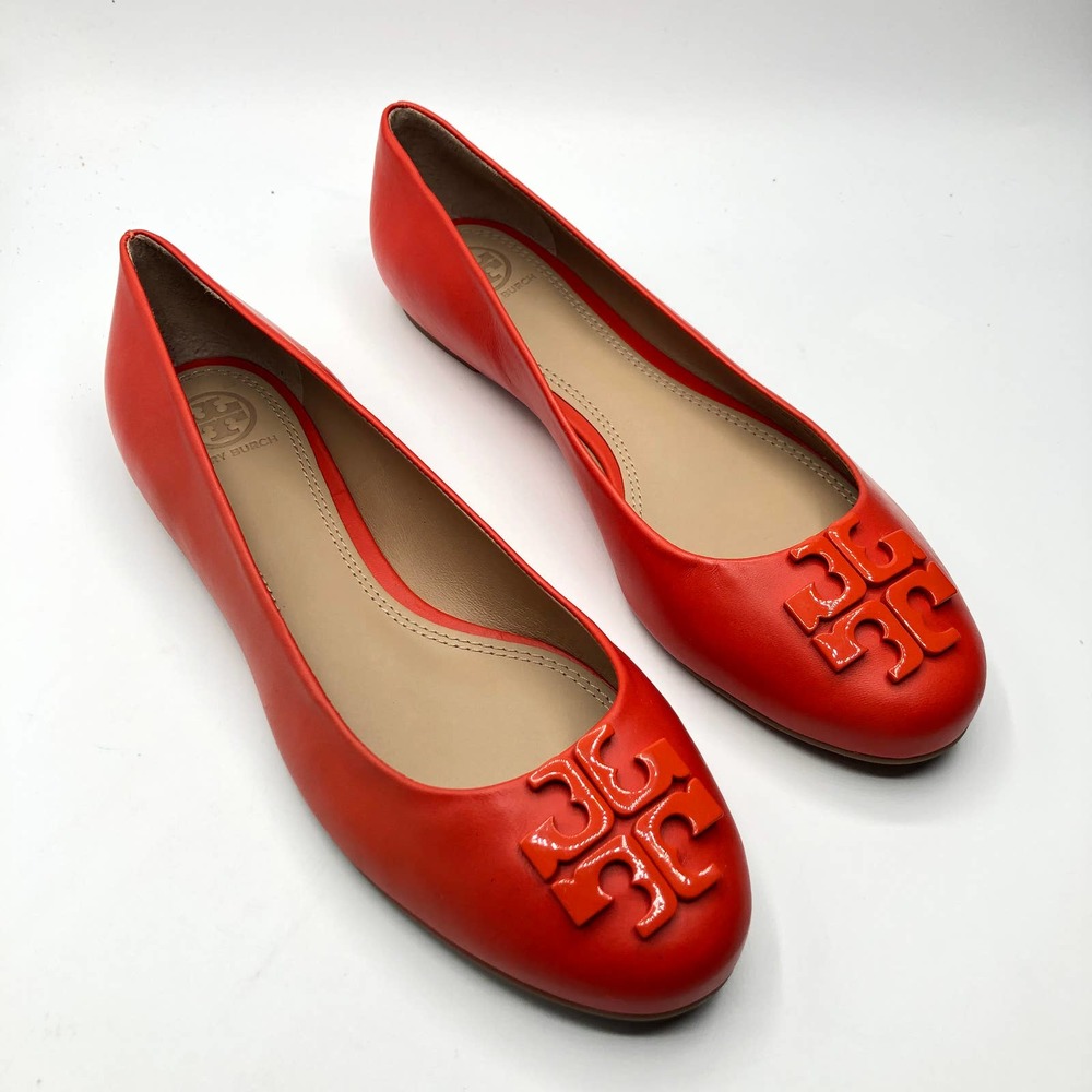 Tory Burch Lowell 2 Leather Ballet Flat Mestico Samba 9 NIB